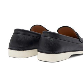 Giày lười moccasin,loafer nam da bò vân hạt cao cấp Fttleather êm chân hợp quần tây, quần âu,F864