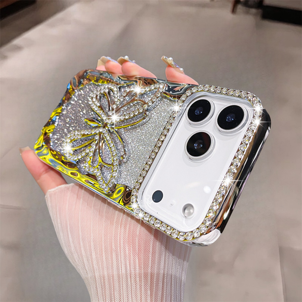 Ốp điện thoại hình con bướm rỗng thời trang cho iPhone 17 Pro Max Air 16 12 13 14 15 Pro Max 16 plus Bảo vệ Camera ống kính Vỏ chống sốc Vỏ mềm TPU vỏ bảo vệ điện thoại