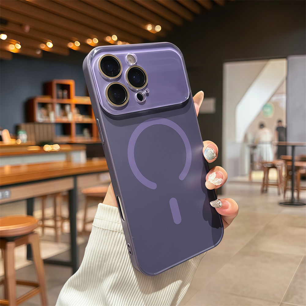 Ốp điện thoại từ tính màu mờ cho iPhone Air 17 Pro Max 16 12 13 14 15 pro max Bảo vệ ống kính chống rơi Vỏ cứng Vỏ chống sốc