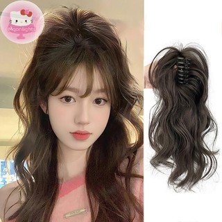 Moonlights Tổng Hợp Móng Vuốt Kẹp Đuôi Ngựa Tóc Ngắn Xoăn Tự Nhiên Đuôi Giả Tóc Cho Nữ Đuôi Ngựa Hairp EN