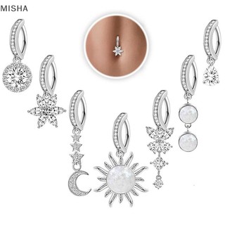 Misa Thời Trang Tinh Tế Bụng Nút Gợi Cảm Cơ Thể Xuyên Trang Sức Nữ Zircon Rốn Barbell Thời Trang Bụng Nhẫn Quà Tặng
