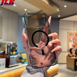[JLK] Ốp từ tính trong suốt pha lê siêu mỏng cho iPhone 17PROMAX 17Air 17 Pro Max 16 15 14 Plus 13 12 11 Pro Max Vỏ giáp chống sốc PC cứng trong suốt