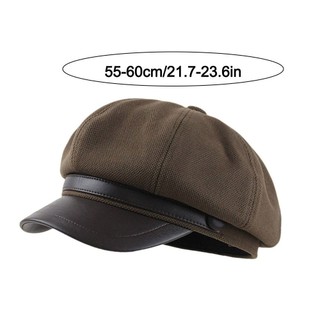 Mũ newsboy có thể điều chỉnh, chống gió, kiểu dáng đơn sắc ấm áp