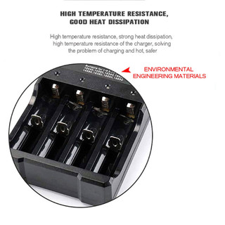 AIMVUKES  Bộ sạc pin lithium-ion bốn kênh 18650-tự ngắt thông minh điện áp đầu ra 3.7V - 4.2V phù hợp với nhiều loại pin