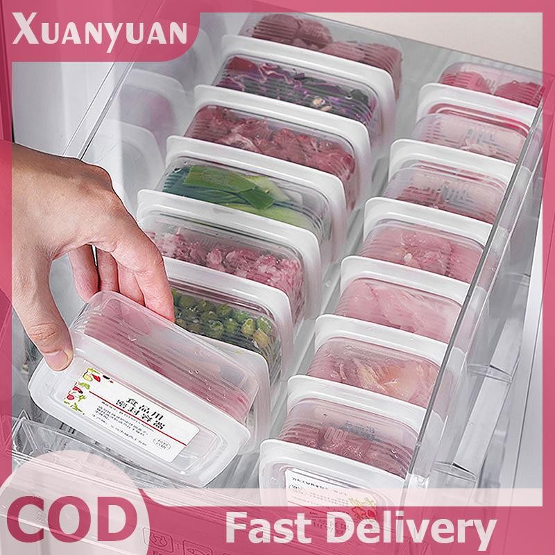 XUAN Hộp Bảo Quản Thịt Tủ Lạnh Di Động Trái Cây Tươi Giữ Hộp Tổ Chức Hộp Phô Mai Nhà Bếp Trong Suốt VN