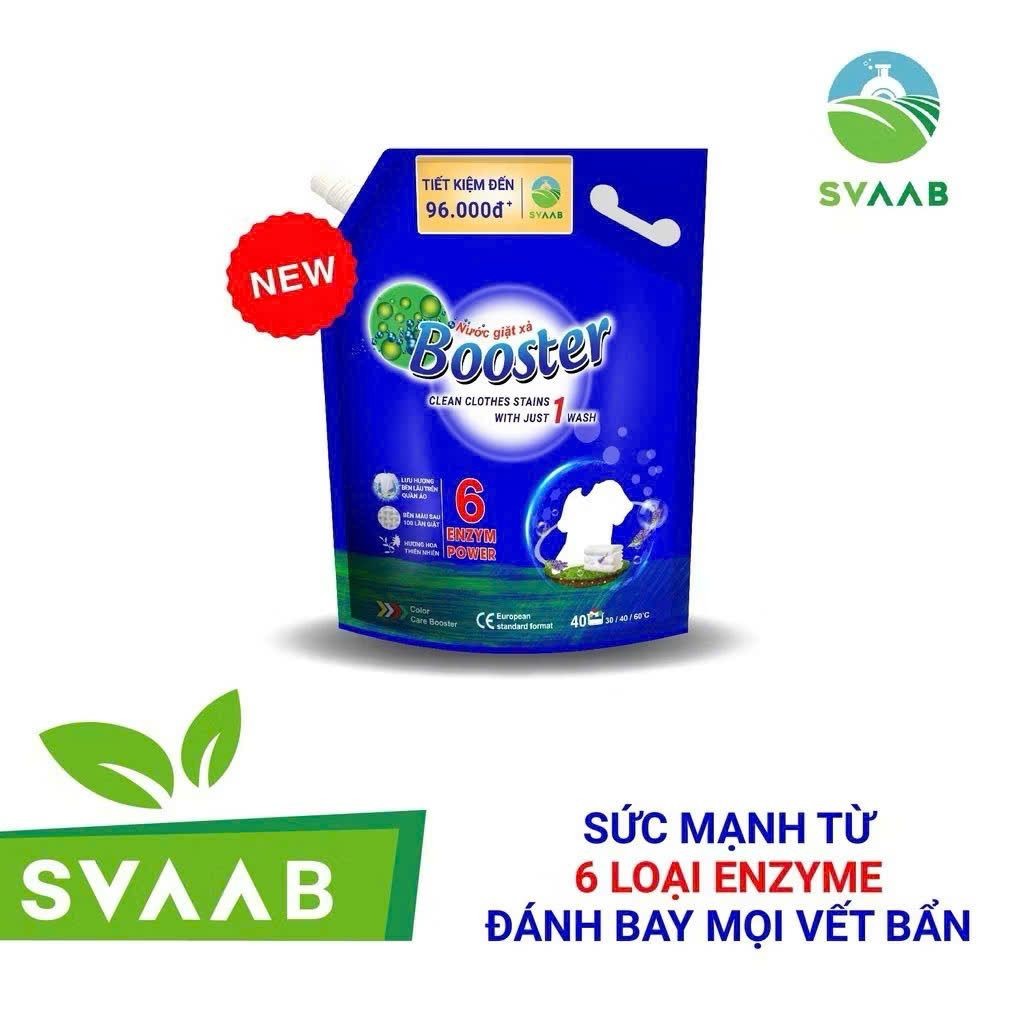 Nước giặt xả Booster hương ngàn hoa túi 3,5kg, TẶNG kèm túi nhỏ - Hàng chính hãng