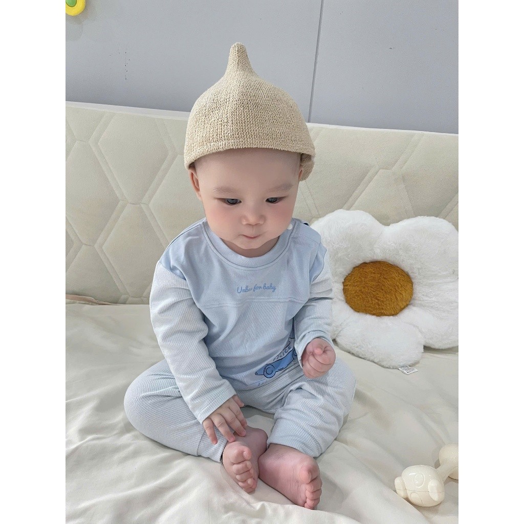 Bộ quần áo dài tay bé trai bé gái Unbee chất nỉ modal mềm mịn - Bộ thể thao Hàn Quốc cho bé