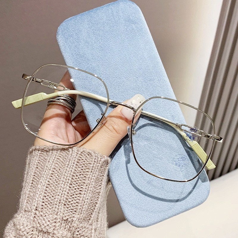 Nhật Bản Khung Kính JS1144 - Kim Loại Super Nhẹ, Vuông Nhỏ Phẳng Đa Giác, Thích Hợp Thời Trang Cho Nam Và Nữ Cận Thị