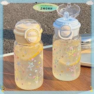 ZMONH Bình Nước Dễ Thương Có Ống Hút Nhựa Di Động -Up Cover Cốc Nước Cho Trẻ Em Chai Nước Chống Rò Rỉ Chai Uống Dễ Thương