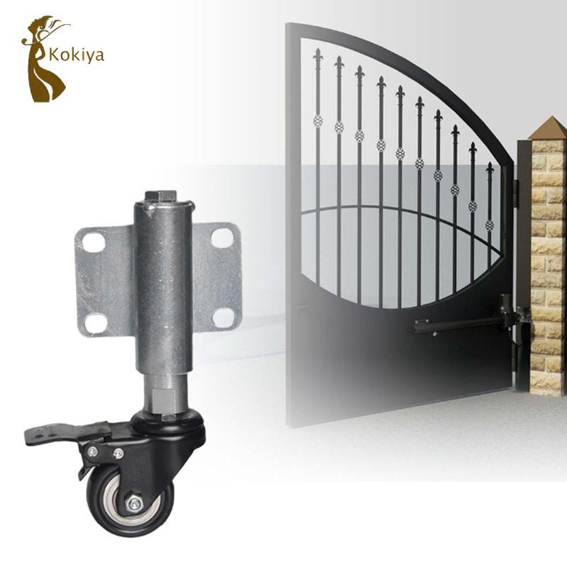 Bánh xe caster kim loại chịu tải 360° cho cổng/hàng rào, sàn không đều, trợ lực lò xo