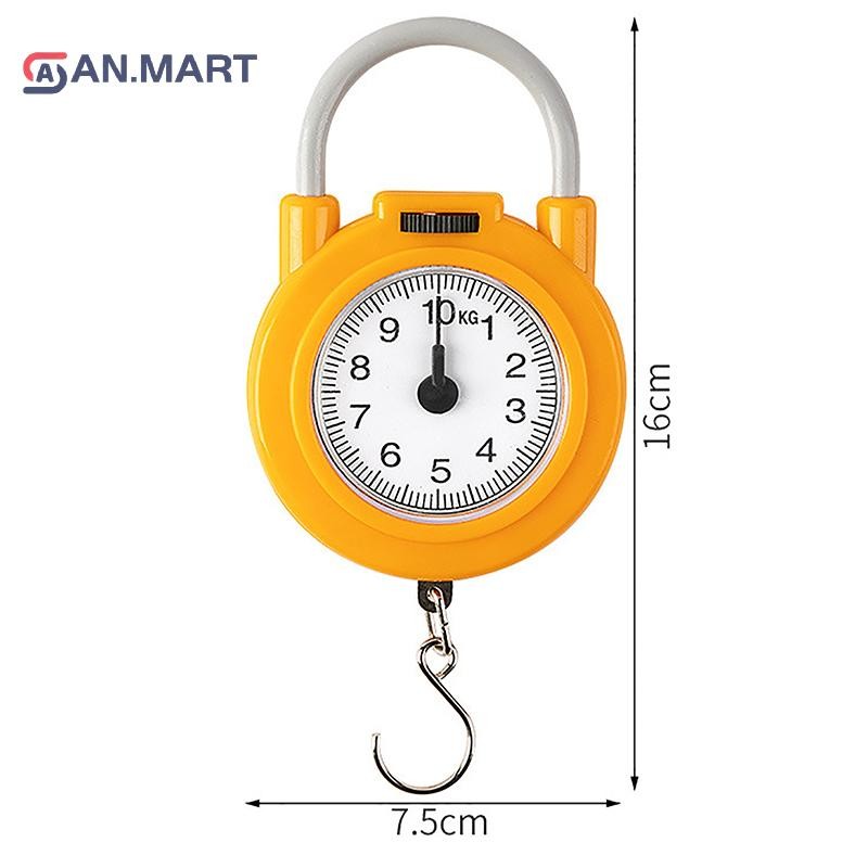 Bigdealssuper 10kg Cân cơ khí di động Hành lý cá Cân nhà bếp Kỹ thuật số có độ chính xác cao Cân lò xo siêu