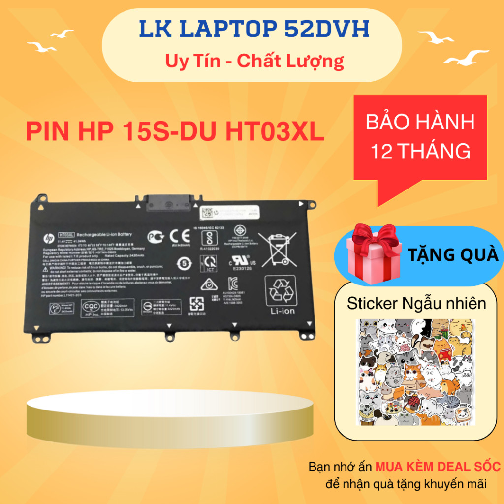 Pin Laptop HP Pavilion 14-CE 15s-du 15-DY 14-CF 14S-CF 14S-CR 15-CS 15-CW 15-DA CK 14-cm 14-MA 14-CS HT03XL TF03XL