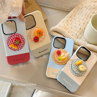 [Sheren] Ốp Điện Thoại Đĩa Trái Cây Ba Chiều Thích Hợp Cho i17 16 15 14 13 12 11 pro max Vỏ Bảo Vệ Chống Sốc