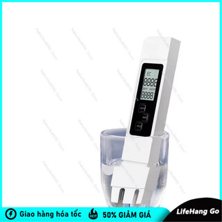 Bút đo nước chuyên nghiệp, chế độ kép TDS/EC! Màn hình LCD rõ, tự động bù nhiệt.