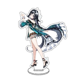 Genshin lmpact Anime Figure Acrylic Stand Lauma Flins Aino Ineffa Model Plate 1pc Desk Decor Standing Sign Game