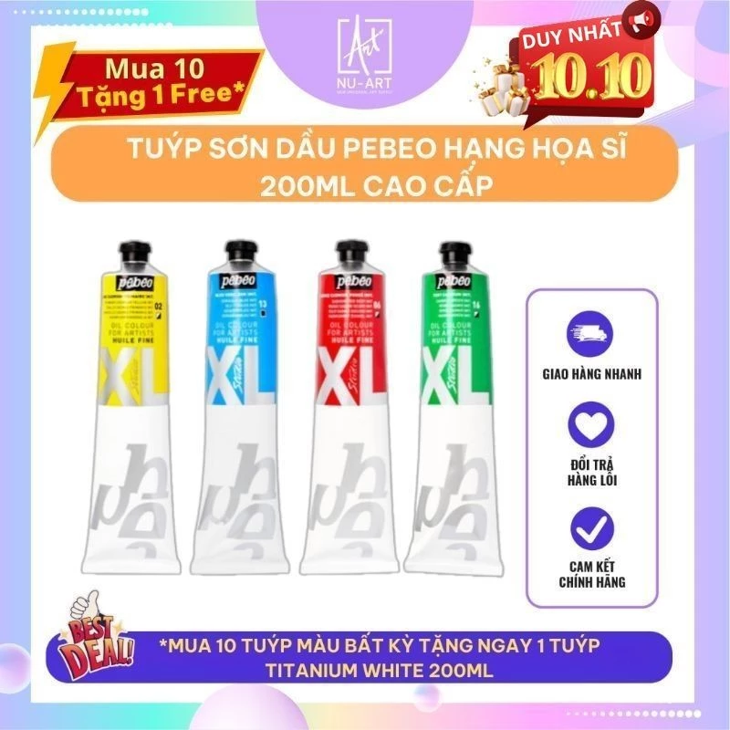 Màu Sơn Dầu Pebeo Hạng Họa Sĩ 200ml - Pebeo Studio XL Fine Artist Oil Paint 200ml - 55 Màu