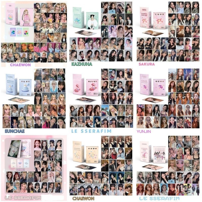 Tổng hợp set 50 photo card unoff Hologram LESSERAFIM | Shopee Việt Nam