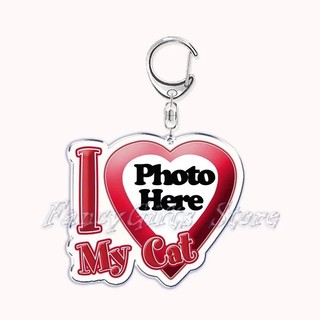 Custom Text I Love My Boyfriend Girlfriend Keychains Key Chain Photo Wife Mommy Daddy King Queen Personaliz