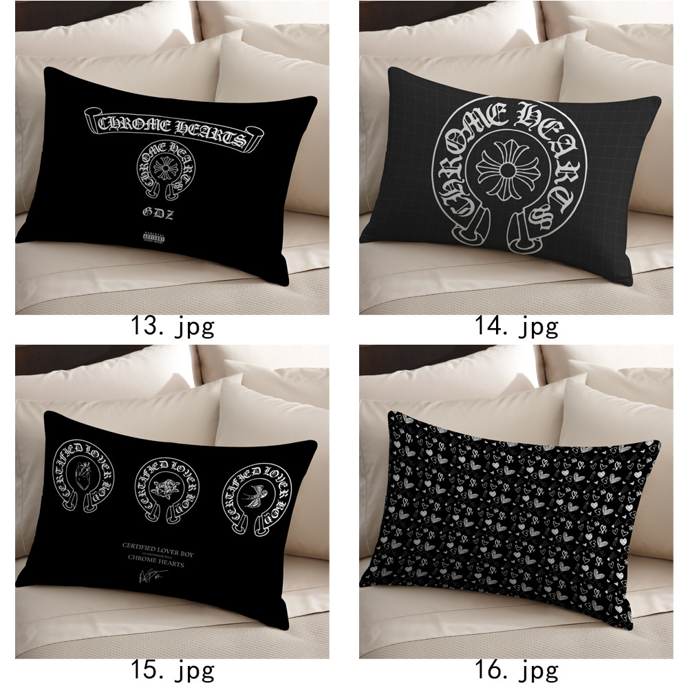 Logo Chrome Hearts Vỏ Gối Polyester Hình Chữ Nhật Một Mặt, Máy Có Thể Giặt Được, Thích Hợp Để Trang Trí Phòng Khách Giường Sofa (Không Bao Gồm lõi)