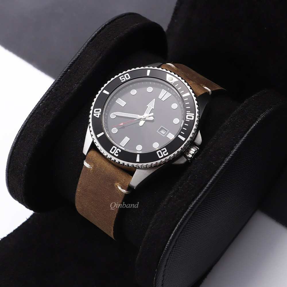 Khóa Bướm - Dây Đeo Đồng Hồ Da Thật Chính Hãng Sáp Dầu Vintage 18 / 20 / 21 / 22 / 24mm Mờ Mờ Ngựa Điên Da Bò Dây Đeo Đồng Hồ Vòng Tay Nam Nữ