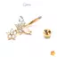 Bướm Zircon Pha Lê PiercingSurgical Steel Rốn Xuyên Bụng Nút Nhẫn Mới