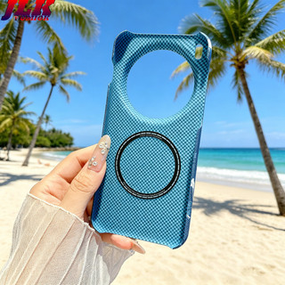 [JLK] Ốp từ tính họa tiết Kevlar bằng sợi Carbon sóng biển sang trọng mùa hè cho Vivo X300 Ultra X200 Pro Ốp lưng cứng điện thoại chống sốc
