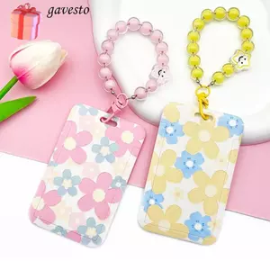 Tay áo bảo vệ thẻ GAVESTO, Dây đeo cổ Vỏ thẻ hoa ngọt ngào, Di động có dây buộc Trường học Văn phòng phẩm Thẻ dây dài ID / Xe buýt / Thẻ ngân hàng