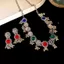 Thời Trung Cổ vintage Đính Kim Cương Bông Tai Hoa Vòng Cổ Phong Cách Retro Dân Tộc Phù Hợp Với Bộ Ánh Sáng Sang Trọng Cao Cấp Trang Sức 2026-6-11