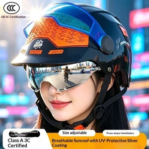 QMP 3C Được Chứng Nhận Xe Máy Mũ Bảo Hiểm Xe Máy Unisex Mùa Hè Chống Nắng Cửa Sổ Bốn Mùa Đa Năng Hel