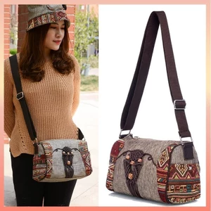 Phong Cách Dân Tộc Túi Đeo Vai Nữ Trung Bình Túi Messenger Túi Trung Bình Túi Vải Văn Học Nữ Túi Đeo Vai Túi Handmade