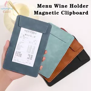 GILL 1 Menu Hộp Đựng Rượu, Có Bút Chèn Thư Mục Tập Tin Da PU, Bền A4 / A5 / A6 / A7 / B5 Tấm Lót Viết Da Lộn Nhà Hàng / Cafe / Bar / Khách Sạn
