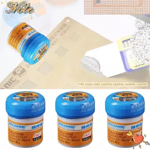 NOTE1 Thông lượng hàn, Dán thiếc nhiệt độ trung bình thấp không chì, Phụ kiện hàn Thiếc Sn63 Hàn Flux Dán cho Hakko 936 / Saike 852D + TS100 BGA