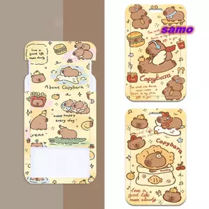 Hộp đựng thẻ SAMO, Vỏ đựng thẻ nhựa đa chức năng, Vỏ đựng thẻ xe buýt Capybara hoạt hình Văn phòng trường học
