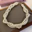 PNPIA- Twining Pearl Choker Nelaces Dành Cho Nữ Hình Học Nelaces Cưới Cô Dâu Trang Sức Phụ Kiện