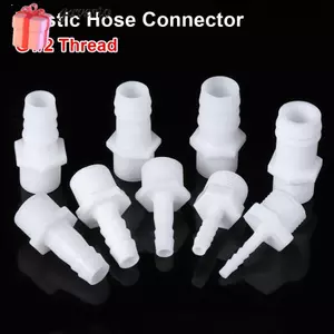 GAVESTO 1 / 10 Cái Khớp Nối Ống, 4 / 6 / 8 / 10 / 12 / 14 / 16 / 18 / 20mm Đầu Nối Ống ID, Phụ Kiện Ống Nhựa Hệ Thống Tưới Nhỏ Giọt 1 / 2 Inch Ren Sang Barb