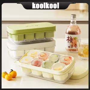 Kool Ice Cubes Khuôn Vuông Đá Viên Khay Có Nắp Khuôn Làm Đá Silicon Cao Cấp Thực Phẩm