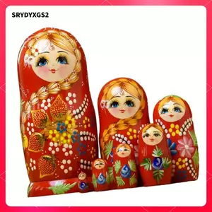 7x Trang trí búp bê làm tổ bằng tay Đồ chơi thủ công truyền thống có thể xếp chồng lên nhau cho