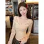 Áo thun dài tay cổ chữ V cổ chữ V Pure Desire Style Hot Girl dành cho nữ ren cao cấp Slim-