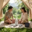Bộ trà ngoài trời di động bằng thép không gỉ 304 để cắm trại và du lịch với thiết kế mô-đun
