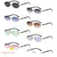 TOPTOOLCX Punk Shades, Kính râm khung hình bầu dục bảo vệ UV400 không khung, Kính mắt Y2K phong cách đường phố cổ điển dành cho nữ