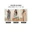 Bộ đồ mặc nhà nữ CARDINA chất liệu lanh áo cộc phối bèo và quần lửng 6BLL06