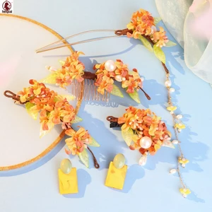 Bộ 3 Que Tóc Cổ Điển Phong Cách Trung Hoa Mới, Kẹp Tóc Hoa Nhân Tạo Độ Trung Thực Cao Có Tua Rua Cho Hanfu, Phụ Kiện Tóc Truyền Thống Bằng Nhựa Hợp Kim Nhẹ Cho