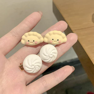 Mũ Đội Đầu Bên Kẹp Tóc Kẹp Tóc Đơn Giản Nổ Mô Phỏng Phong Cách Bun Bánh Bao Thực Phẩm Dễ Thương Độc Đáo Sáng Tạo Kẹp Cô Gái