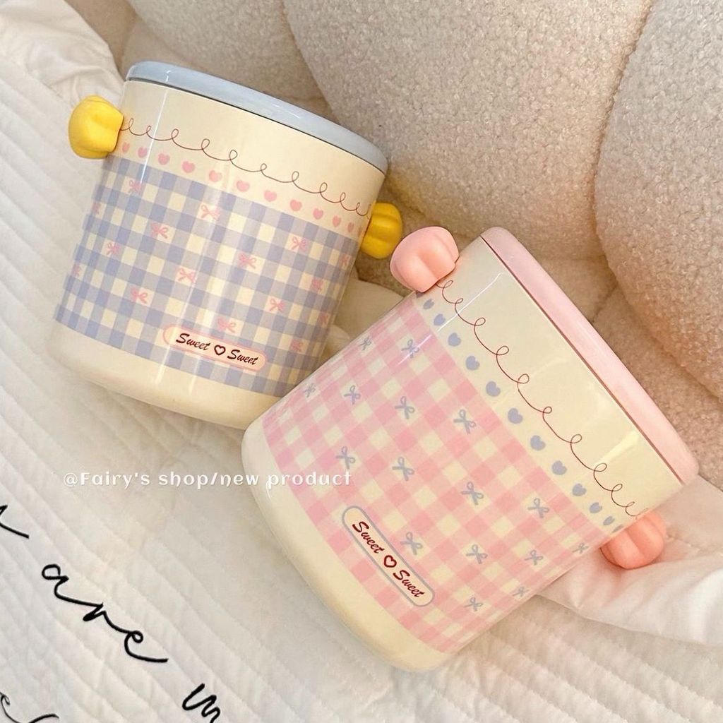Thùng rác mini để bàn kiểu Hàn  miệng rộng có vòng giữ túi đựng bút đồ nhỏ bàn học ký túc xá phòng ngủ