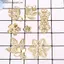VFZ 50 Chiếc Vintage Kim Loại Lá Filigree Hoa Lát Quyến Rũ DIY Thủ Công Trang Sức Làm OTE