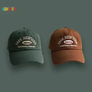 < Honeyba > Mũ Bóng Chày Có Thể Điều Chỉnh Cặp Đôi Nam Nữ Thời Trang Hip Hop Mũ Hàn Quốc Topi Unisex Đẹp