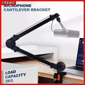 Giá đỡ Mic YRBWD, 360 chắc chắn° Micro xoay Cánh tay bùng nổ, Mic tay có thể điều chỉnh đa năng cấp chuyên nghiệp Gắn trên bàn Podcasting
