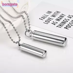 BORAGETE Nước Hoa Lọ Mặt Dây Chuyền Hình Viên Trang Sức Thời Trang Quà Tặng Tưởng Niệm Thép Không Gỉ