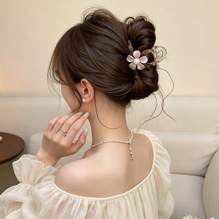 2026 Phong Cách Mới Cao Cấp Trung Bình Đầu Lưng Tóc Trong Suốt Hoa Cua Móng Vuốt Kẹp Nữ