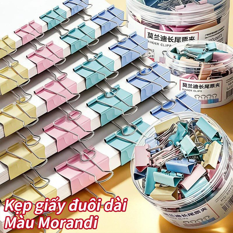 Kẹp giấy tài liệu đa kích thước kẹp bướm dễ sử dụng chắc chắn bền đẹp cho văn phòng học tập tiện ích